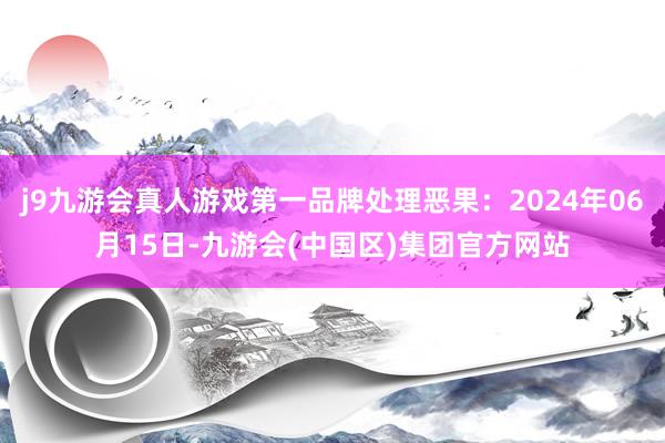 j9九游会真人游戏第一品牌处理恶果：2024年06月15日-九游会(中国区)集团官方网站